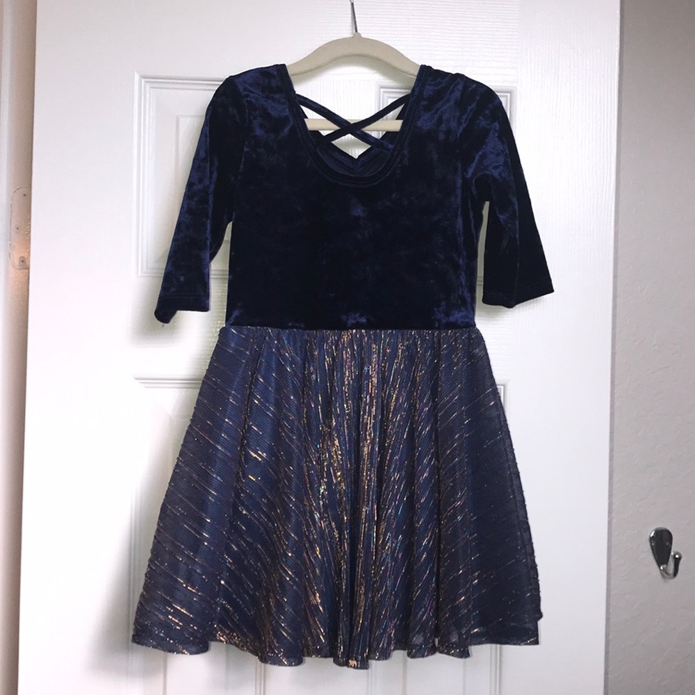 Girls Dot Dot Smile DDS 5/6 velvet dress fancy